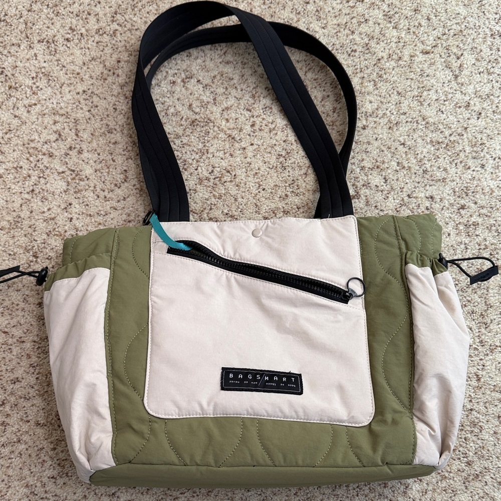 Bagsmart brand  Olive and Cream Tote Bag